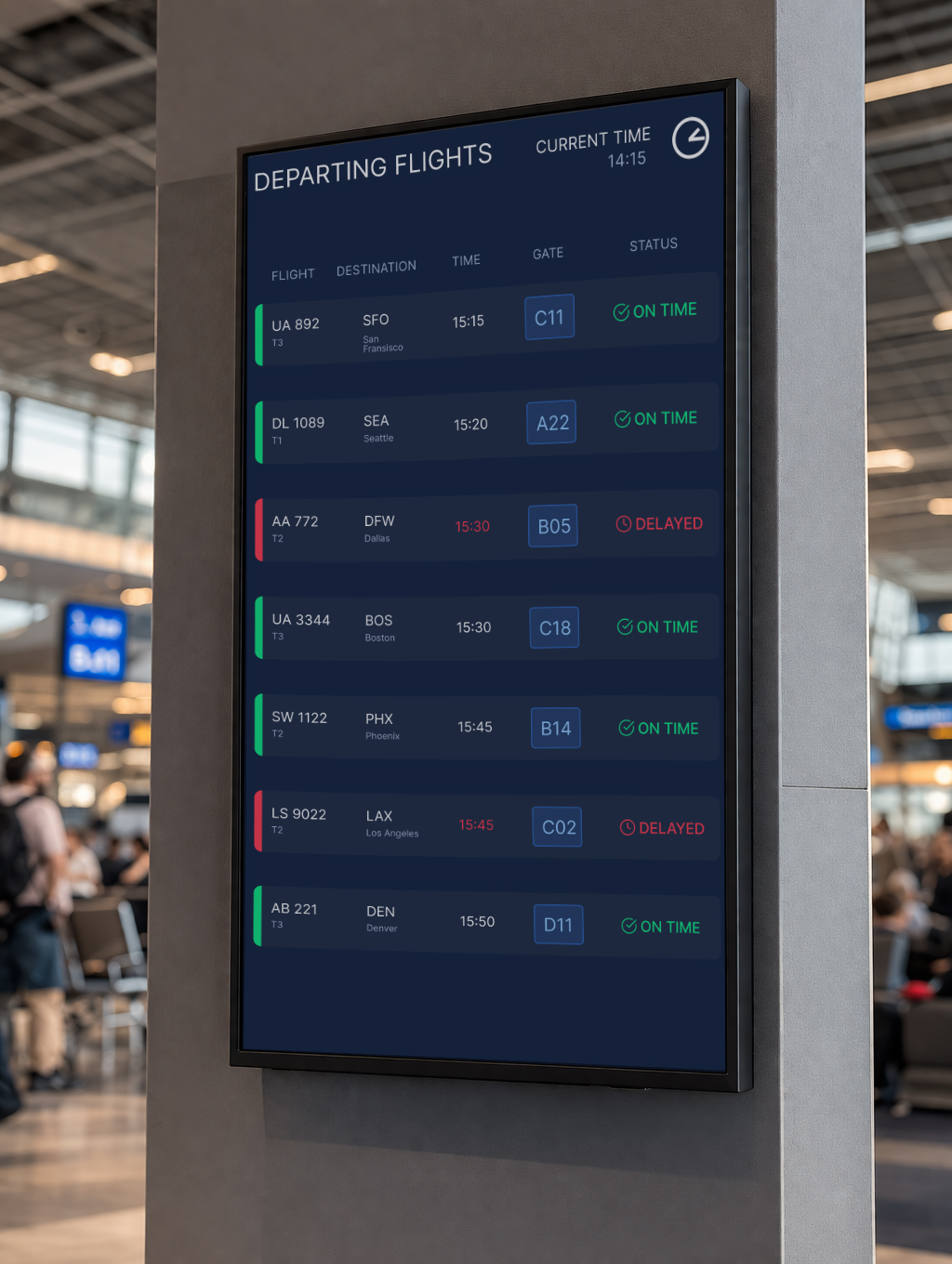Airport Vertical Flight Signage