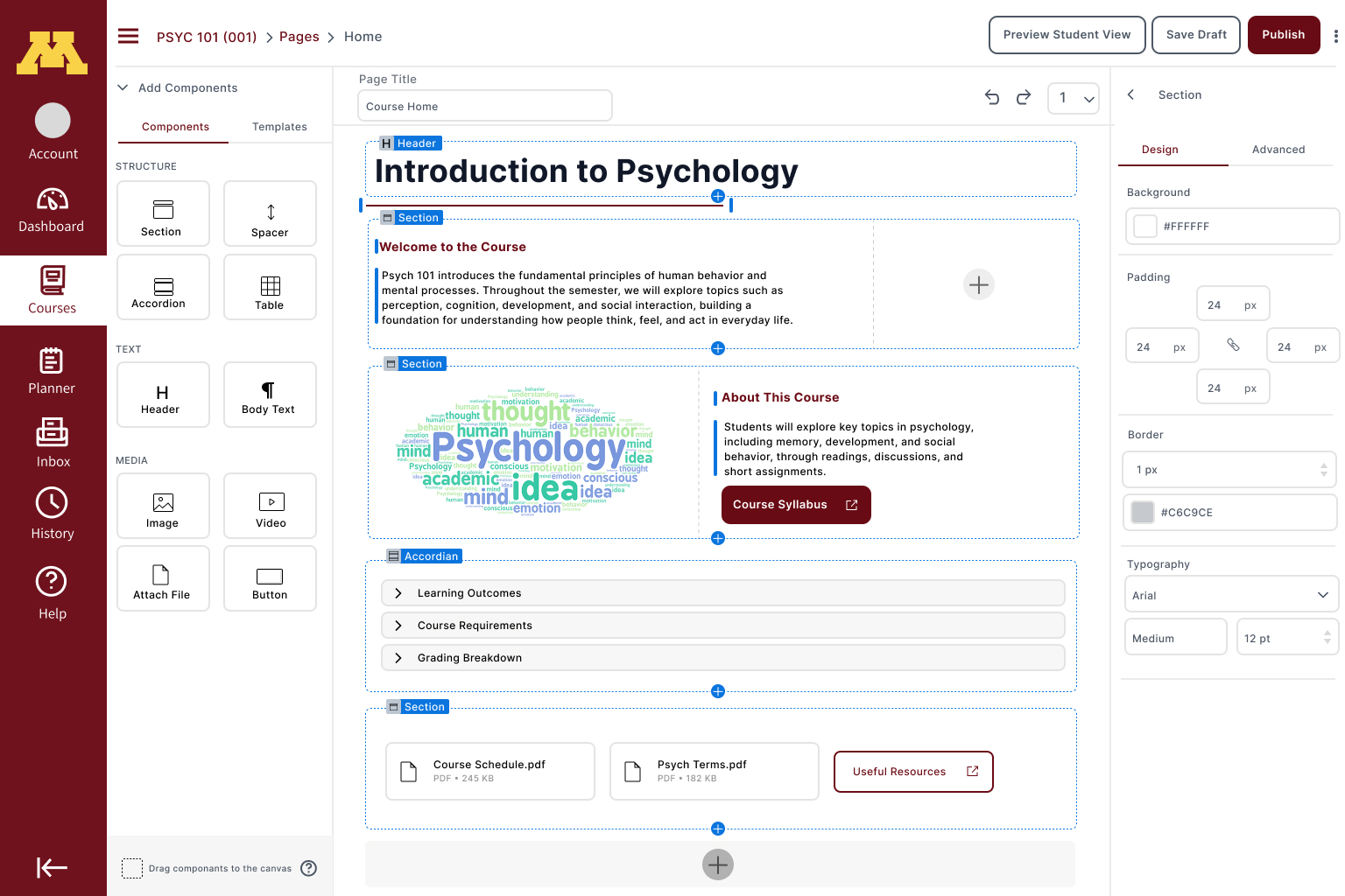 Canvas_PageBuilder_FacultyView